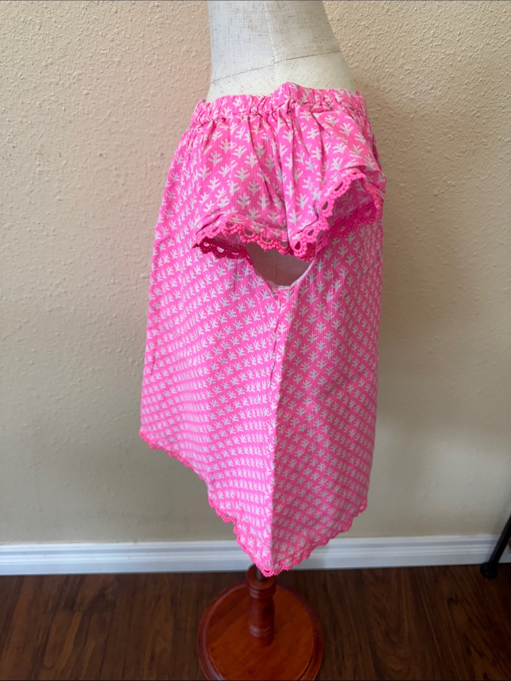 Mini Boden Girls Flutter Sleeve Hot Pink Tunic Top Size 6-7Y - Picture 6 of 16
